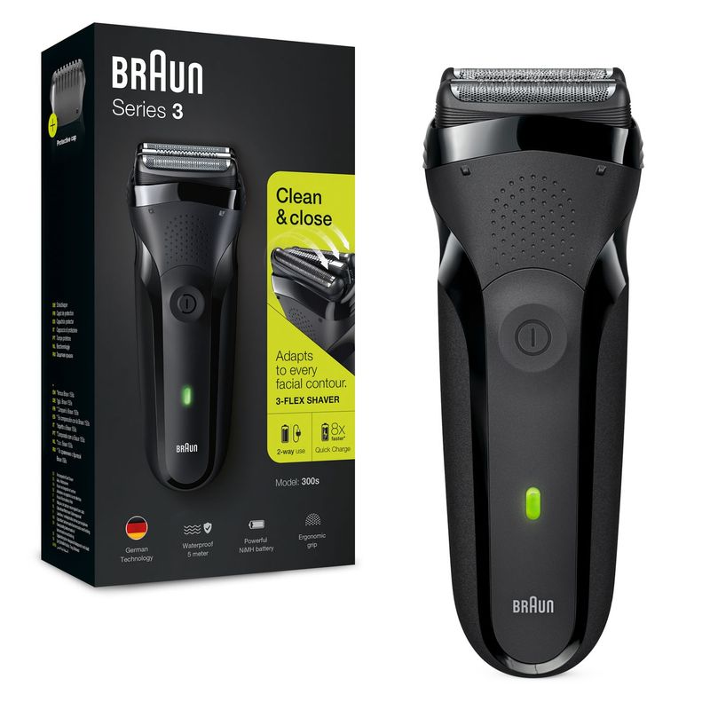 BRAUN - Afeitadora Eléctrica Serie 3 BRAUN 300 Black