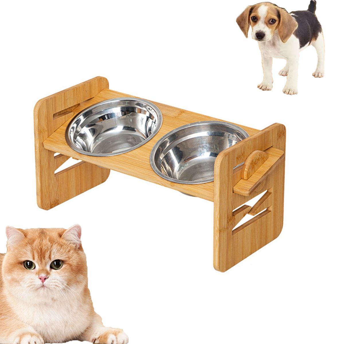 KINDA NICE - Comedero Elevado Para Perros Gatos Mascotas