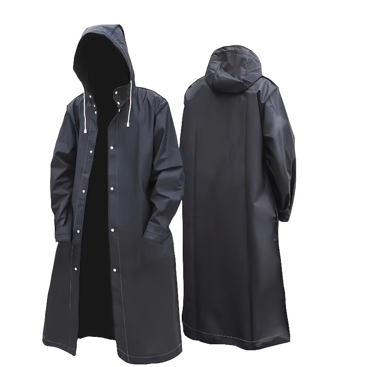 VATYERTY - 1 impermeable negro para hombre para exteriores Negro