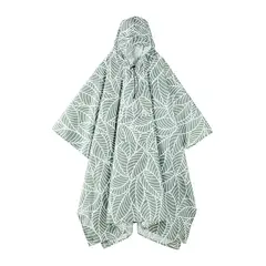 VATYERTY - Poncho de lluvia ligero con capucha y bolsillo Verde