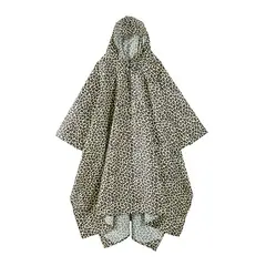 VATYERTY - Poncho de lluvia ligero con capucha y bolsillo Marrón