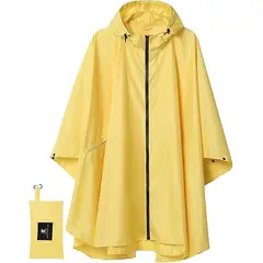 VATYERTY - Poncho impermeable unisex con capucha Amarillo