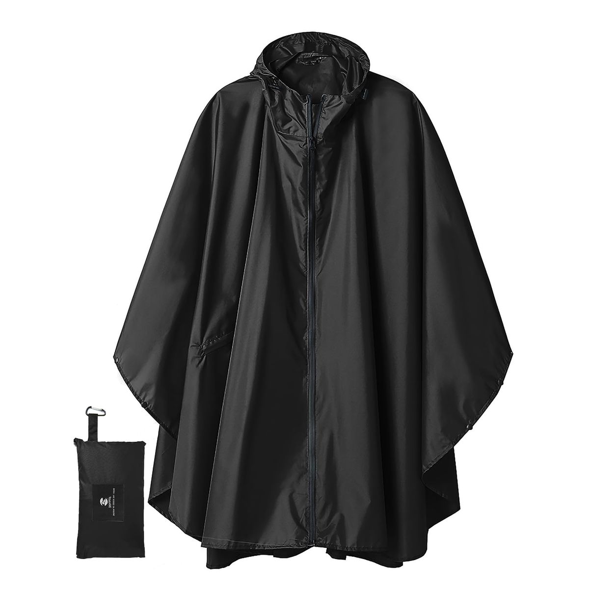 VATYERTY - Poncho impermeable unisex con capucha Negro