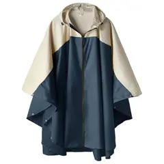 VATYERTY - Poncho de lluvia unisex con capucha impermeable azul