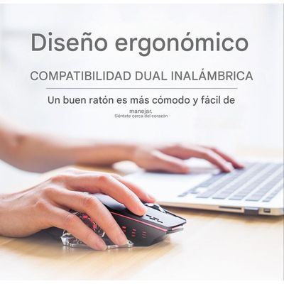Imagen 2 del producto Mouse Gamer Inalámbrico Silencioso Y Recargable Con Luz Led