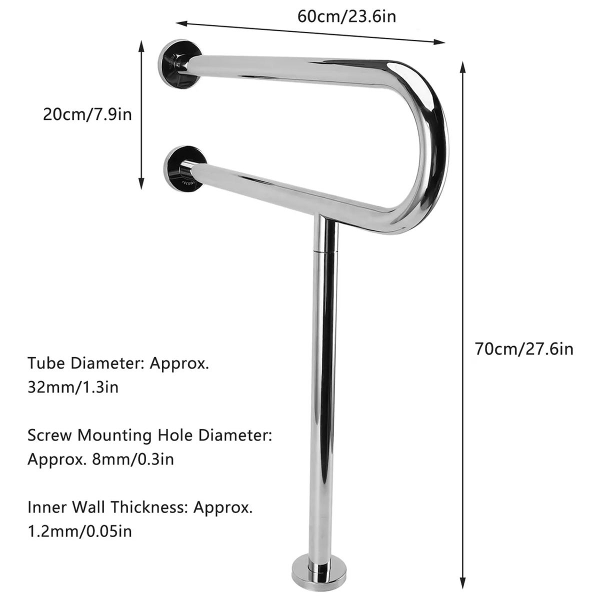 KINDA NICE - Barra De Seguridad Para Discapacitados De Acero Inoxidable
