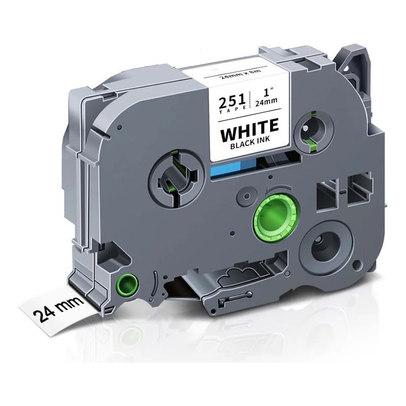 GENERICO - Cinta Tze-251 Para Rotuladora Brother Modelo Pt 24mm X 8m