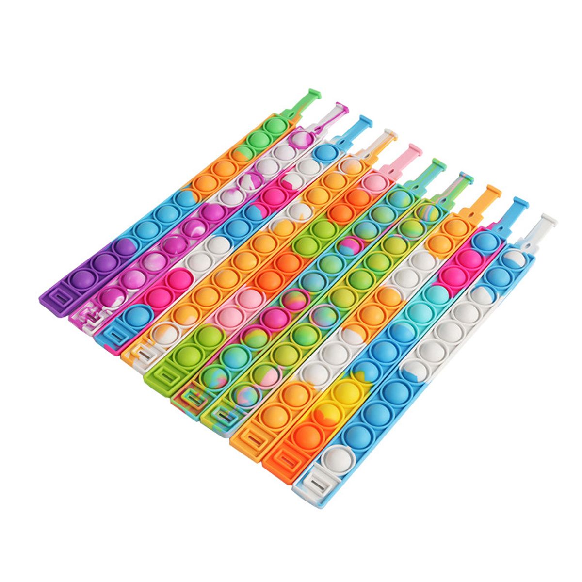 ATURE - Juego Push Bubble Toy Pulsera Antiestrés 50 Piezas