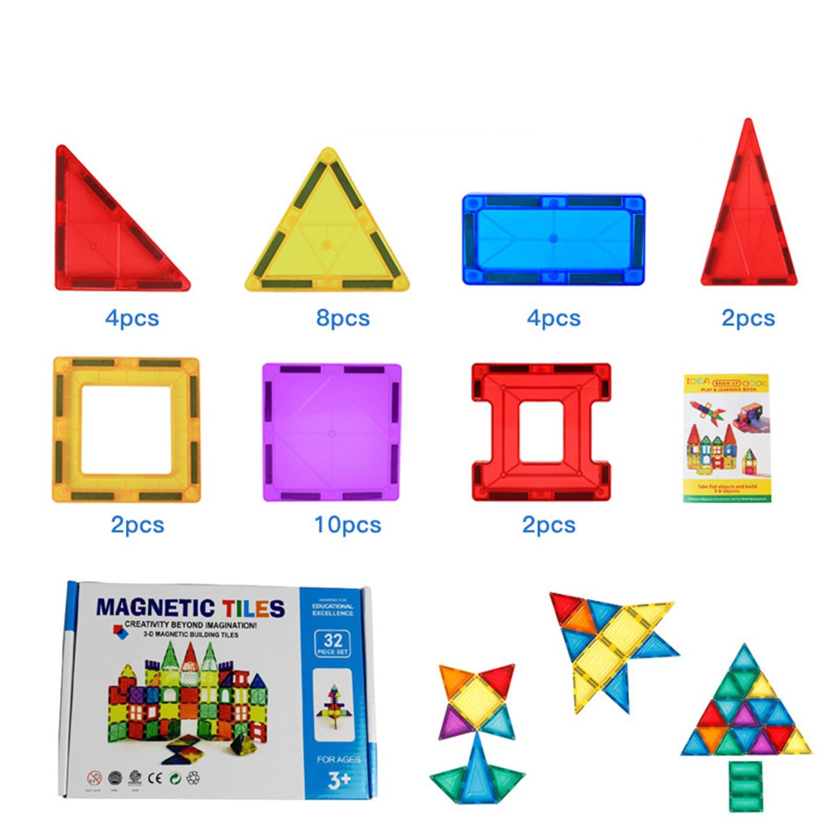 KINDA NICE - Juguete Magnético 32 Piezas Magneti Blocks