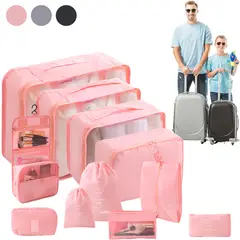 KOKILA - Set 11 Organizadores De Equipaje De Viaje Bolsa Impermeable Rosa