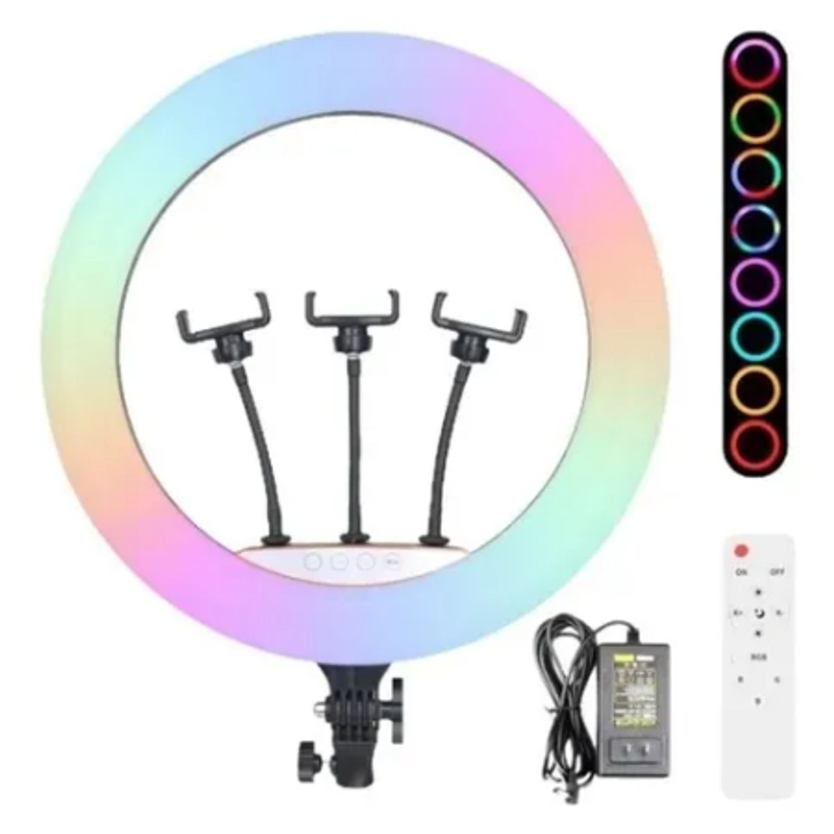 GENERICO - Aro De Luz Led Grande 56 Cm Con Soportes Y Trípode