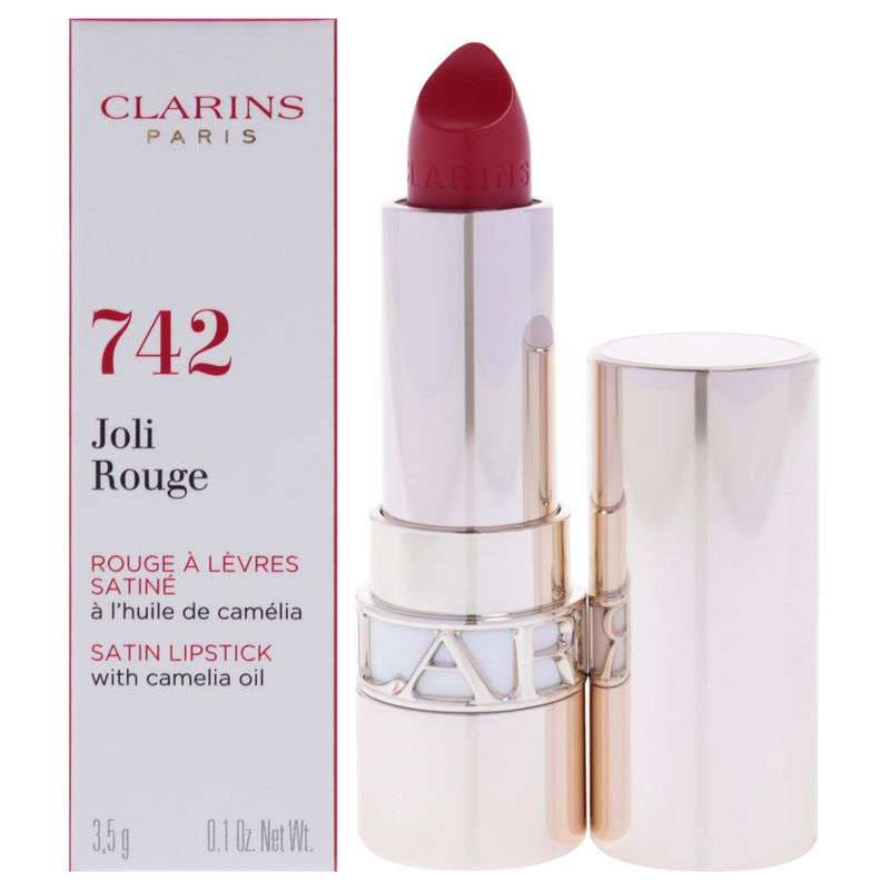 CLARINS - Joli Rouge Satin Lipstick - 742 Joli Rouge 3ml Clarins