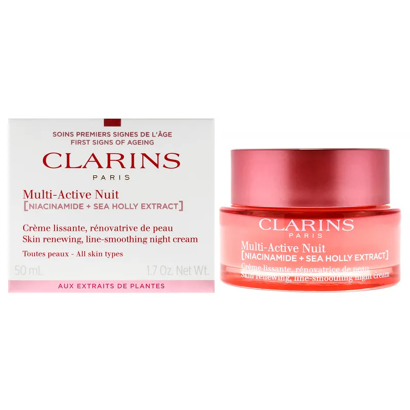 CLARINS - Crema de noche multi -activa todos los tipos de piel de 50 ml clarins