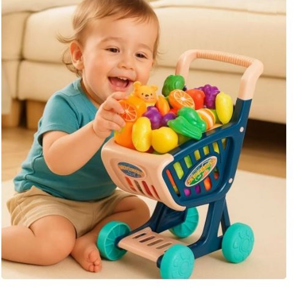 GENERICO - Carrito de Compras de Juguete con 30 Accesorios