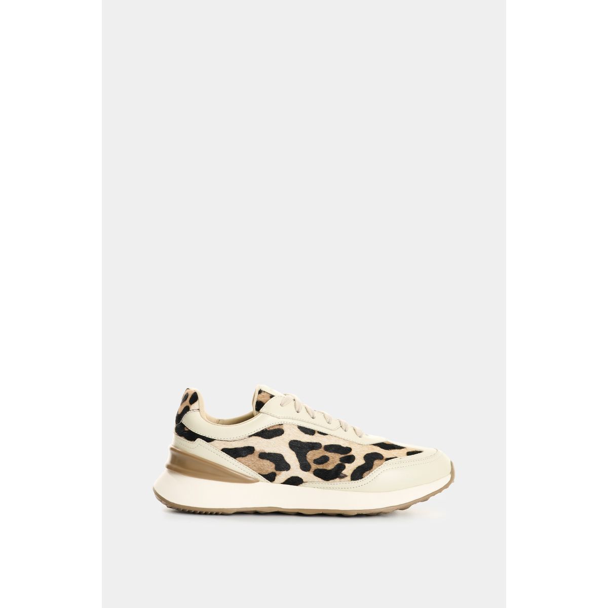 VELEZ - Vélez Zapatillas Cuero Pelo  Animal Print Mujer Elios Arena