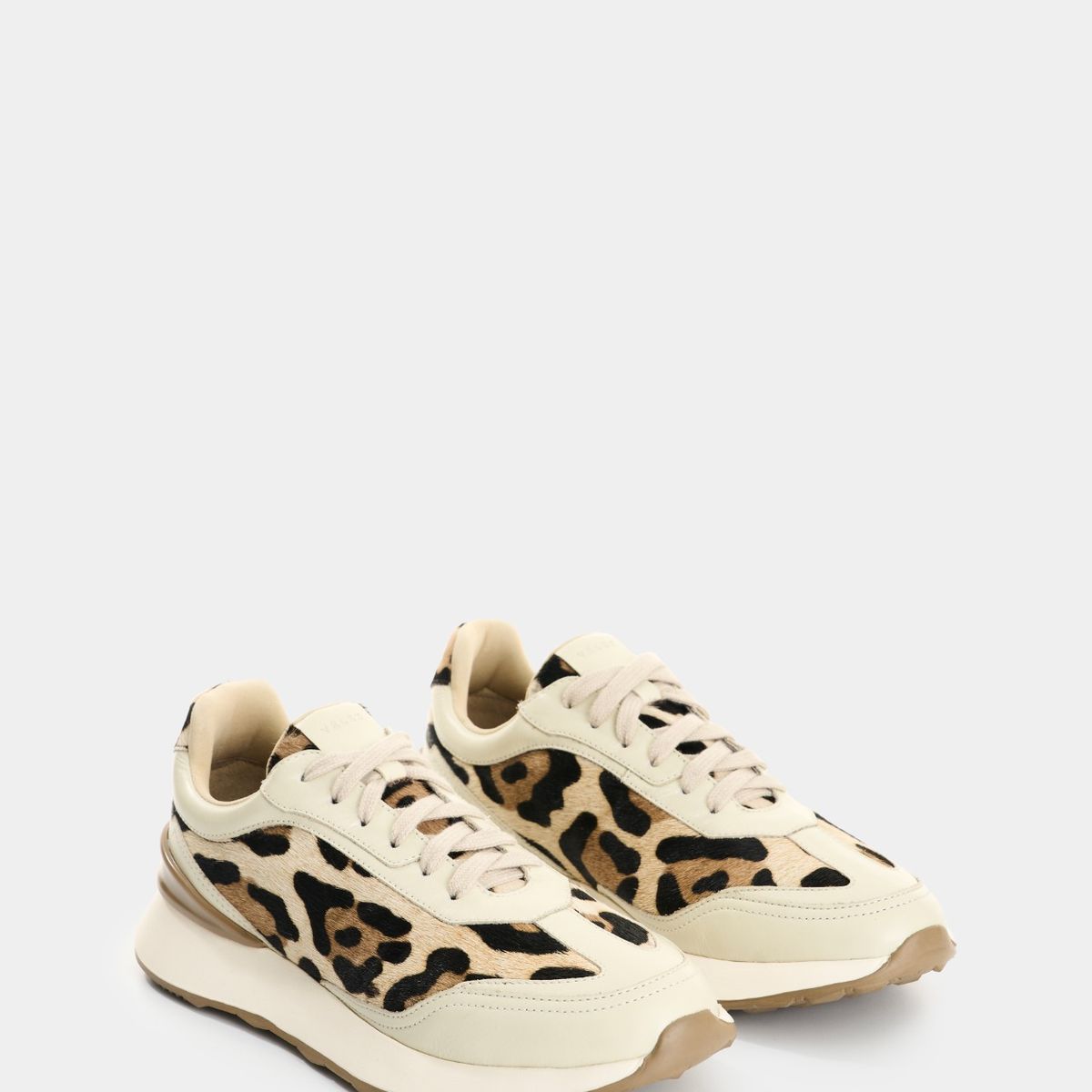 VELEZ - Vélez Zapatillas Cuero Pelo  Animal Print Mujer Elios Arena