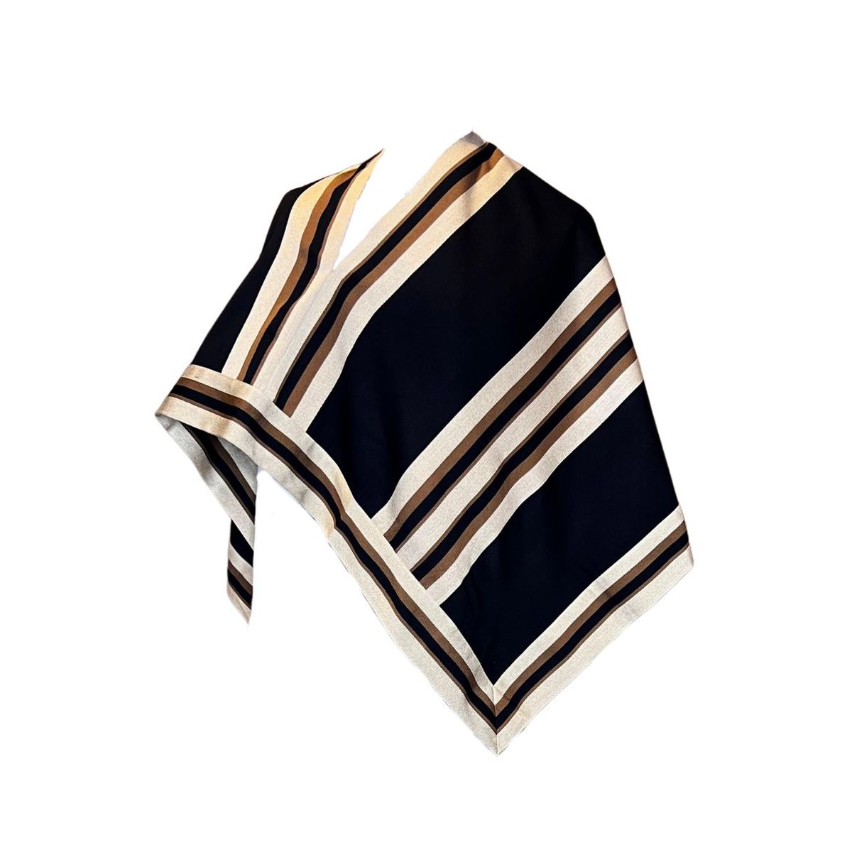 CORRALERO SASTRERIA - Manto huaso Lana nacional telar  beige-negro