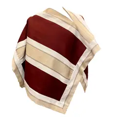 CORRALERO SASTRERIA - Manto huaso Lana nacional telar beige-burdeo