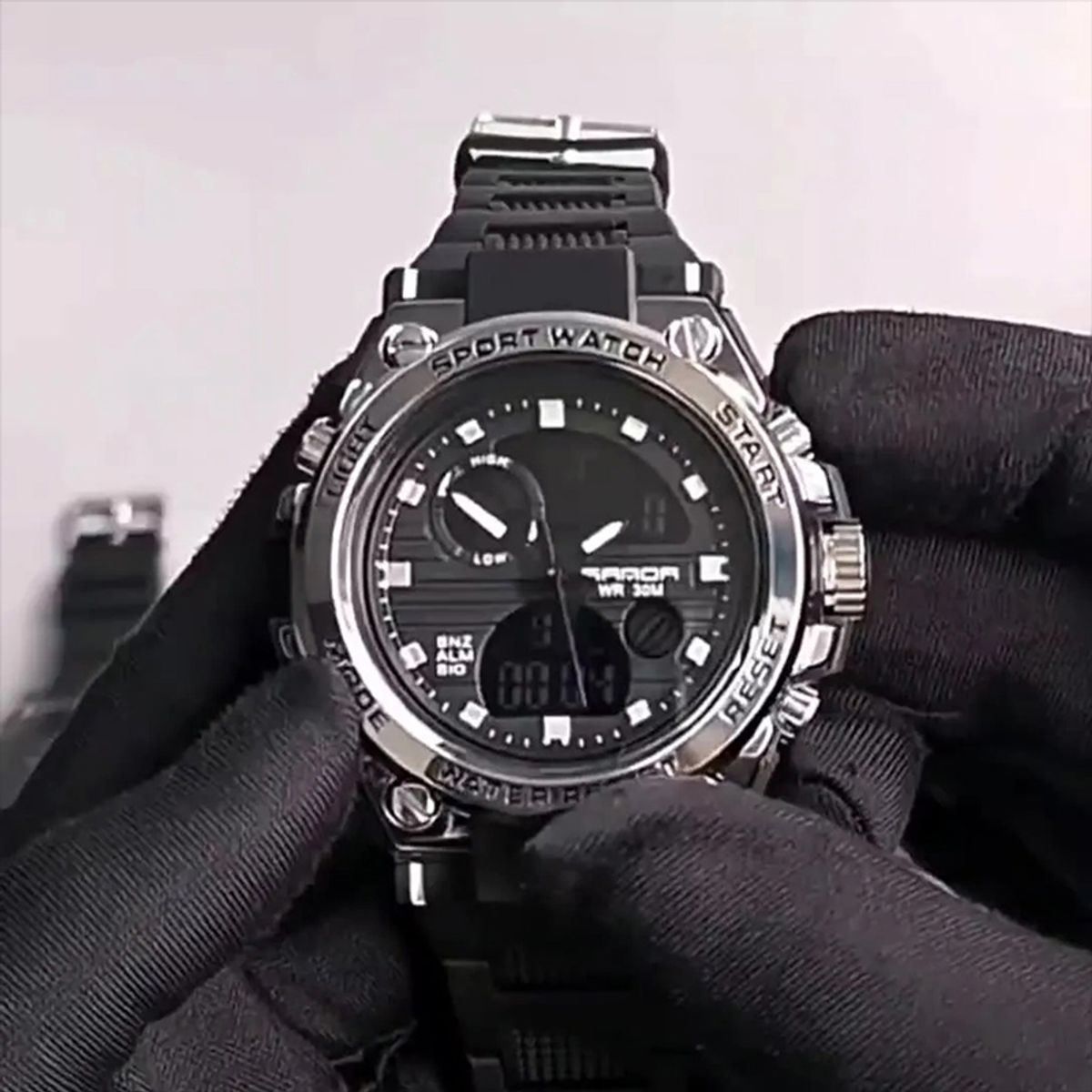 BRO TOUMI - Toumi AMG reloj mecánico de gran dial impermeable-Negro