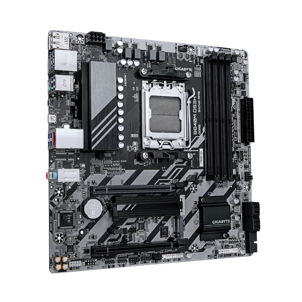 GIGABYTE - Placa Madre Gigabyte B840M DS3H AM5 DDR5 M2 mATX