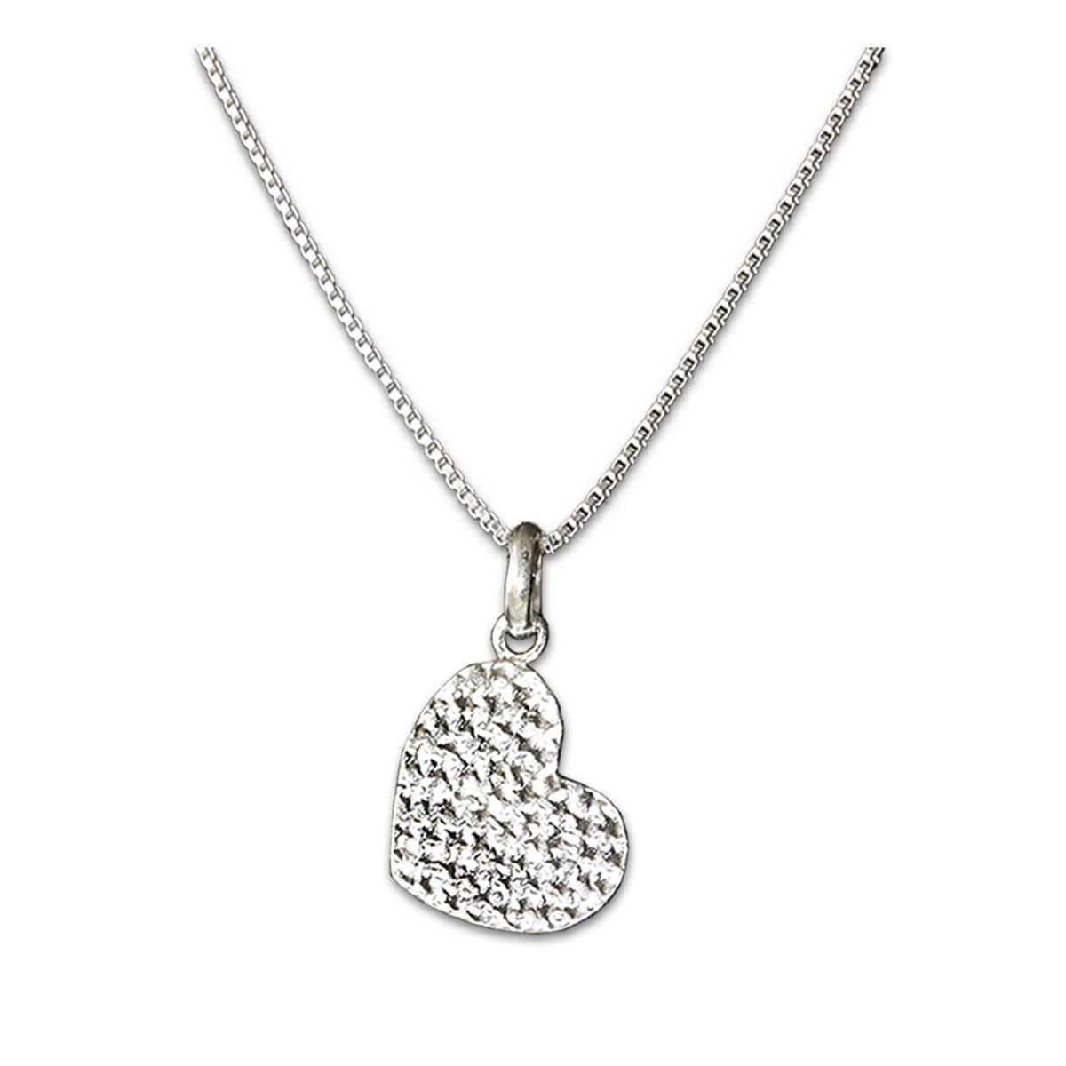 MABELITA - Cadena de Plata con Corazon Martillado