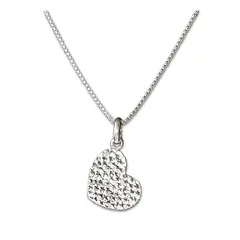 MABELITA - Cadena de Plata con Corazon Martillado