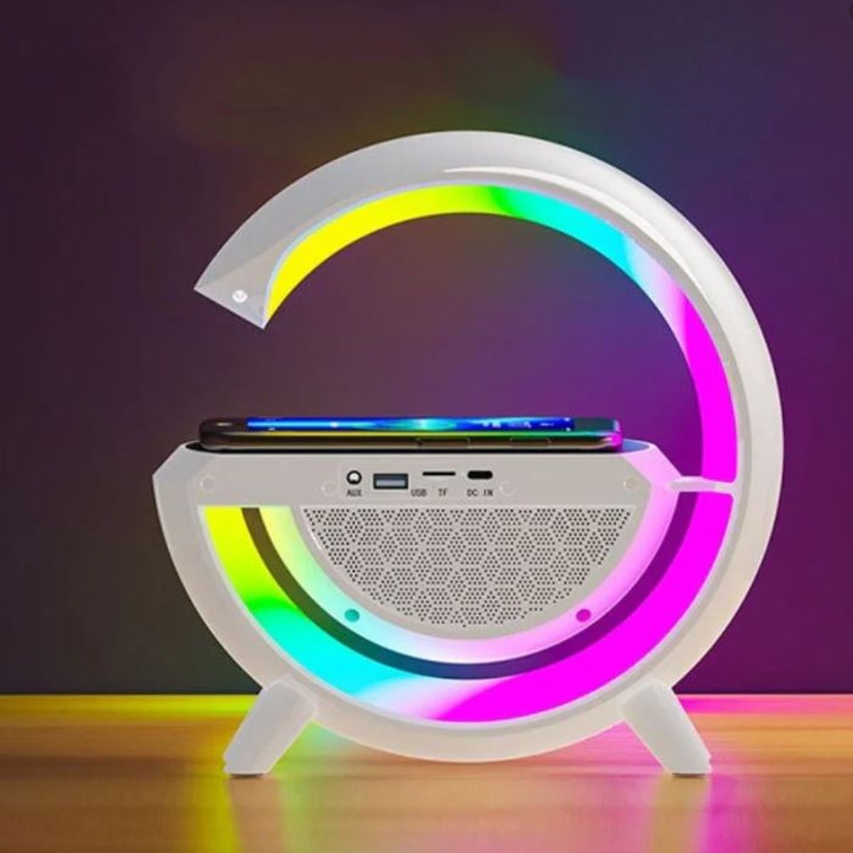 GENERICO - Cargador Inalámbrico Parlante G Bluetooth Lámpara USB Radio Económico