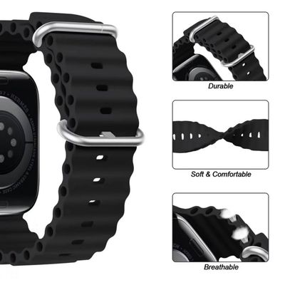 Imagen 2 del producto Correa Deportiva Ocean Para Apple Watch Watch Ultra 38-41mm NEGRA