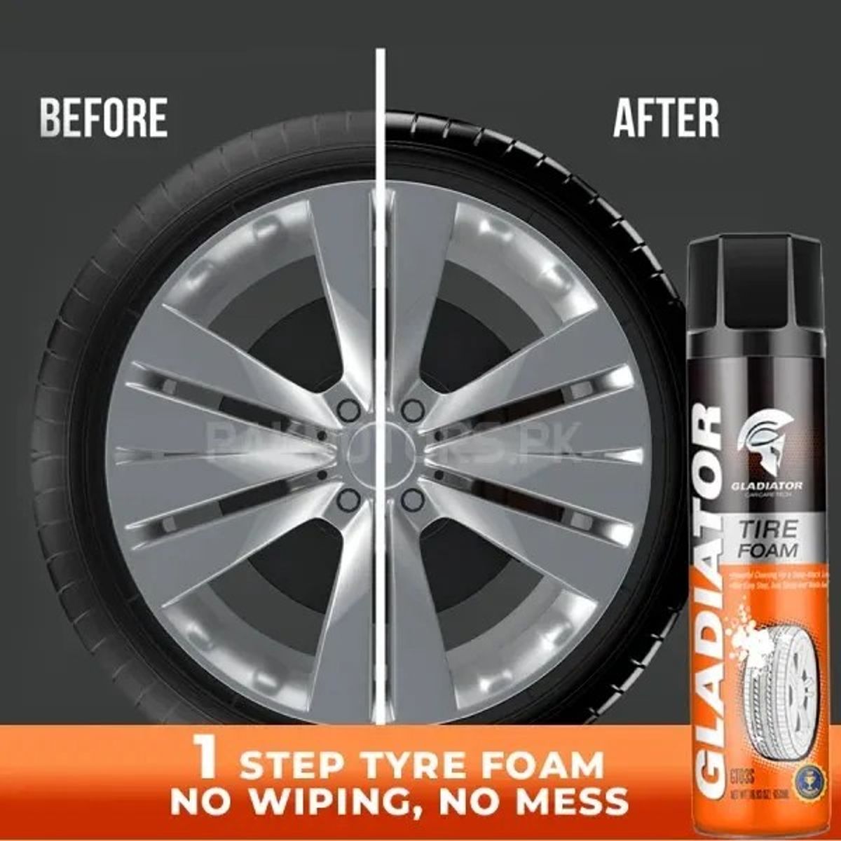 GLADIATOR - Renovador Espuma Limpia Neumaticos Gladiator 650ml Autos