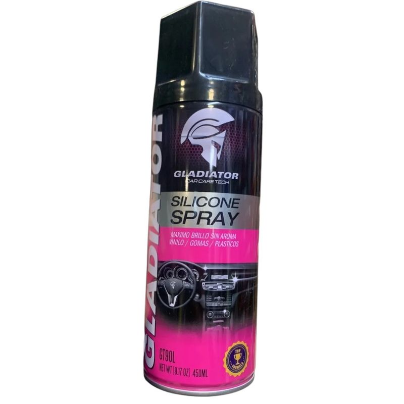 GLADIATOR - Silicona Spray Para Tablero 450ml Max Brillo Gomas Plastico