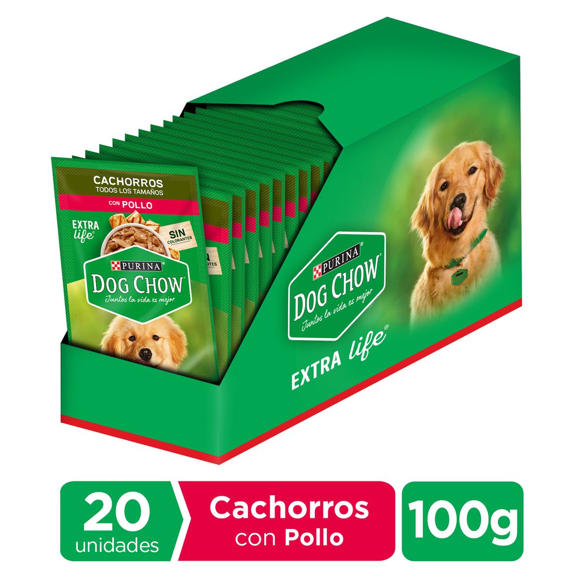 DOG CHOW - Pack x20 Alimento húmedo DOG CHOW® Cachorros con Pollo 100g