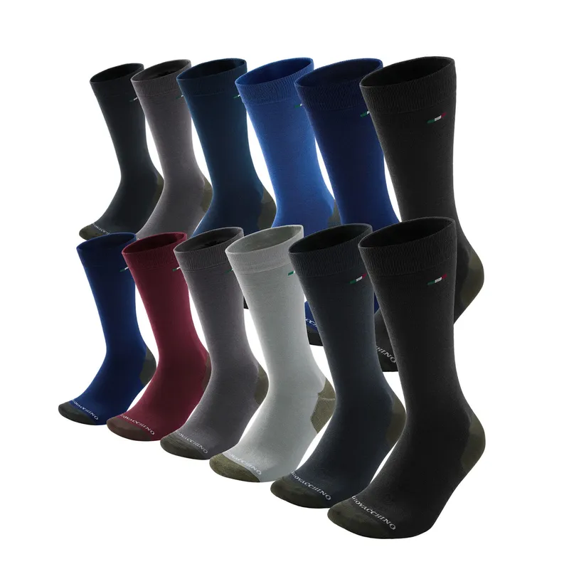 GIOVACCHINO - Pack de 12 Calcetines Vestir Bambú Cobre Hombre