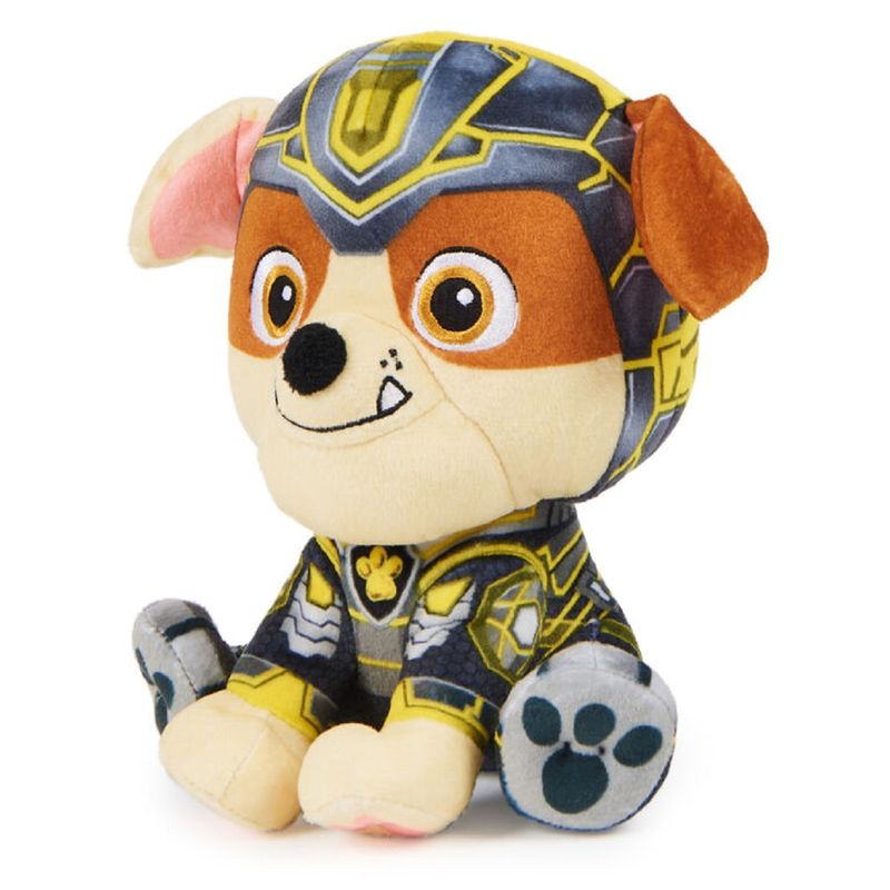 PAW PATROL - Peluche Rubble Paw Patrol La Película Mighty 18 cm Original