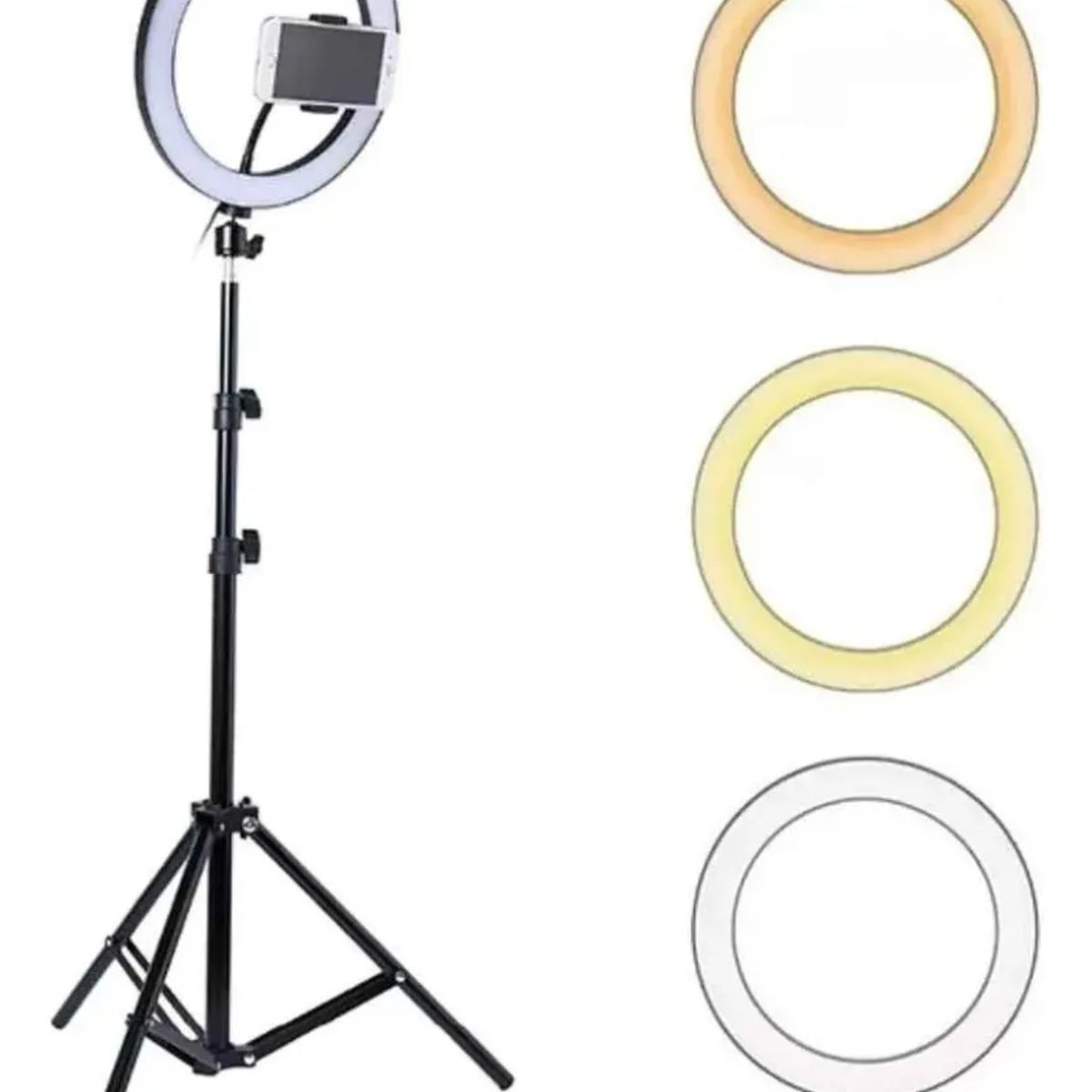 GENERICO - Aro Luz Led + Trípode Con Clip Para Teléfono