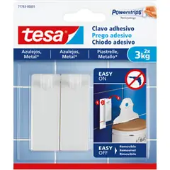 TESA - Blíster Clavo Adhesivo Removible Área Lisa 3kg