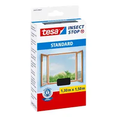 TESA - Malla Mosquitera Ventanas 1,3m X 1,5m Negro