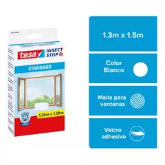 TESA - Pack X 3 Malla Mosquitera Ventanas 1,3m X 1,5m Blanca