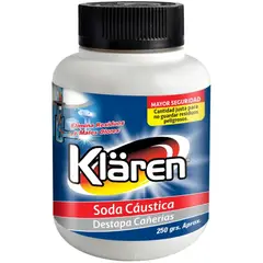 KLAREN - Destapa Cañerías 250 g – Soda Cáustica