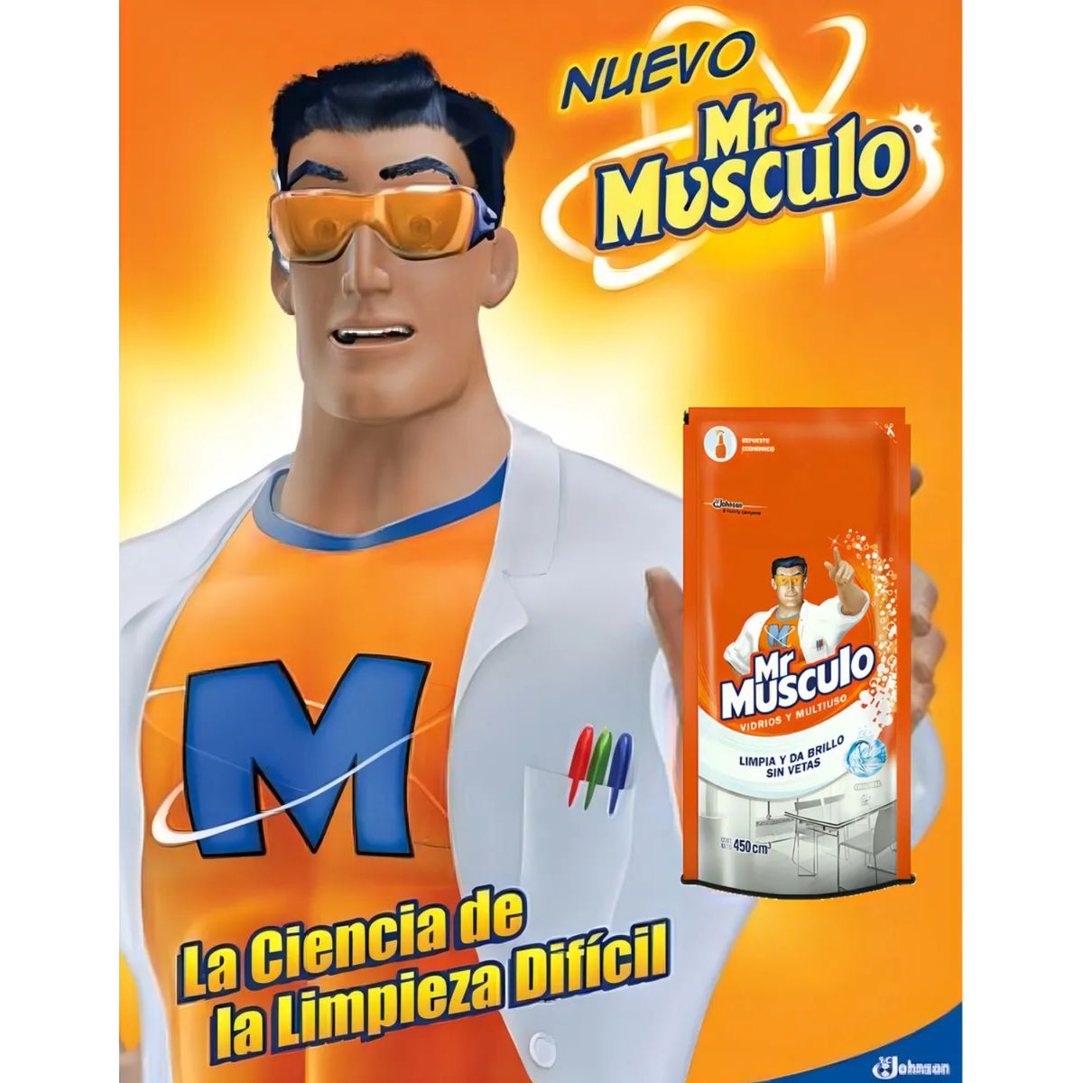 MR MUSCULO - Mr. Músculo Limpia Vidrios Multiuso Recarga 450 Cc