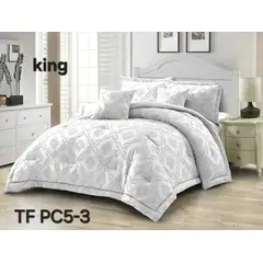 GENERICO - Cubrecama de Algodón con Relieve King Blanco TFPC5-3