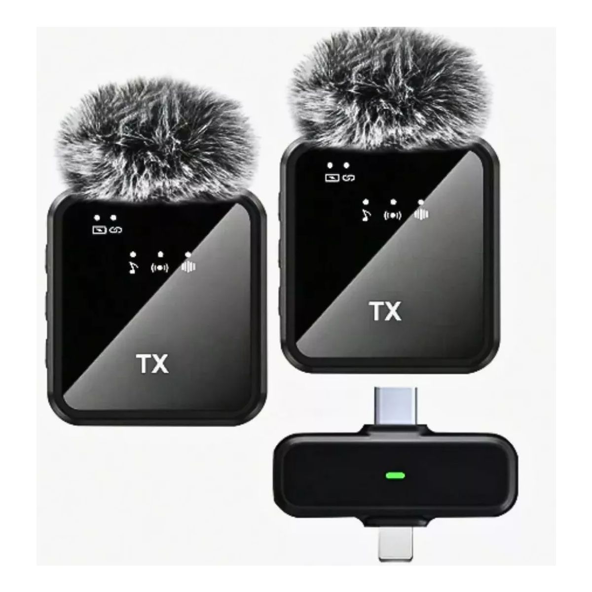 GENERICO - Pack X2 Microfonos Inalambrico Dual Para iPhone Y Android