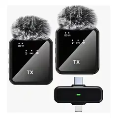 GENERICO - Pack X2 Microfonos Inalambrico Dual Para iPhone Y Android