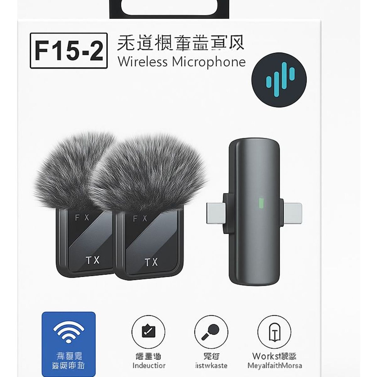 GENERICO - Pack X2 Microfonos Inalambrico Dual Para iPhone Y Android