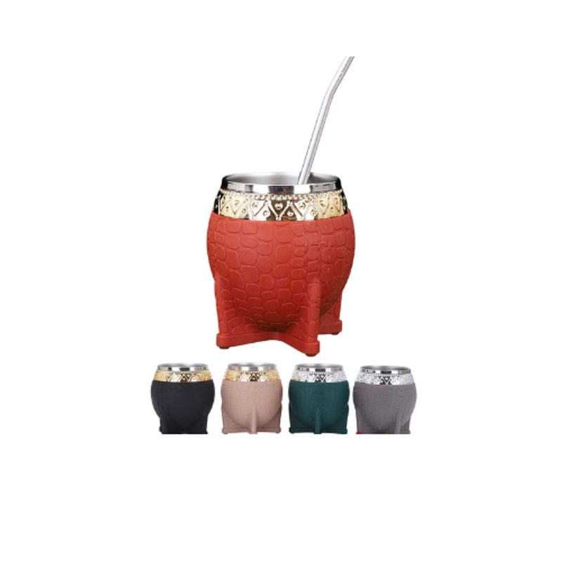 GENERICO - Mate Con Bombilla 200ml Color Beige