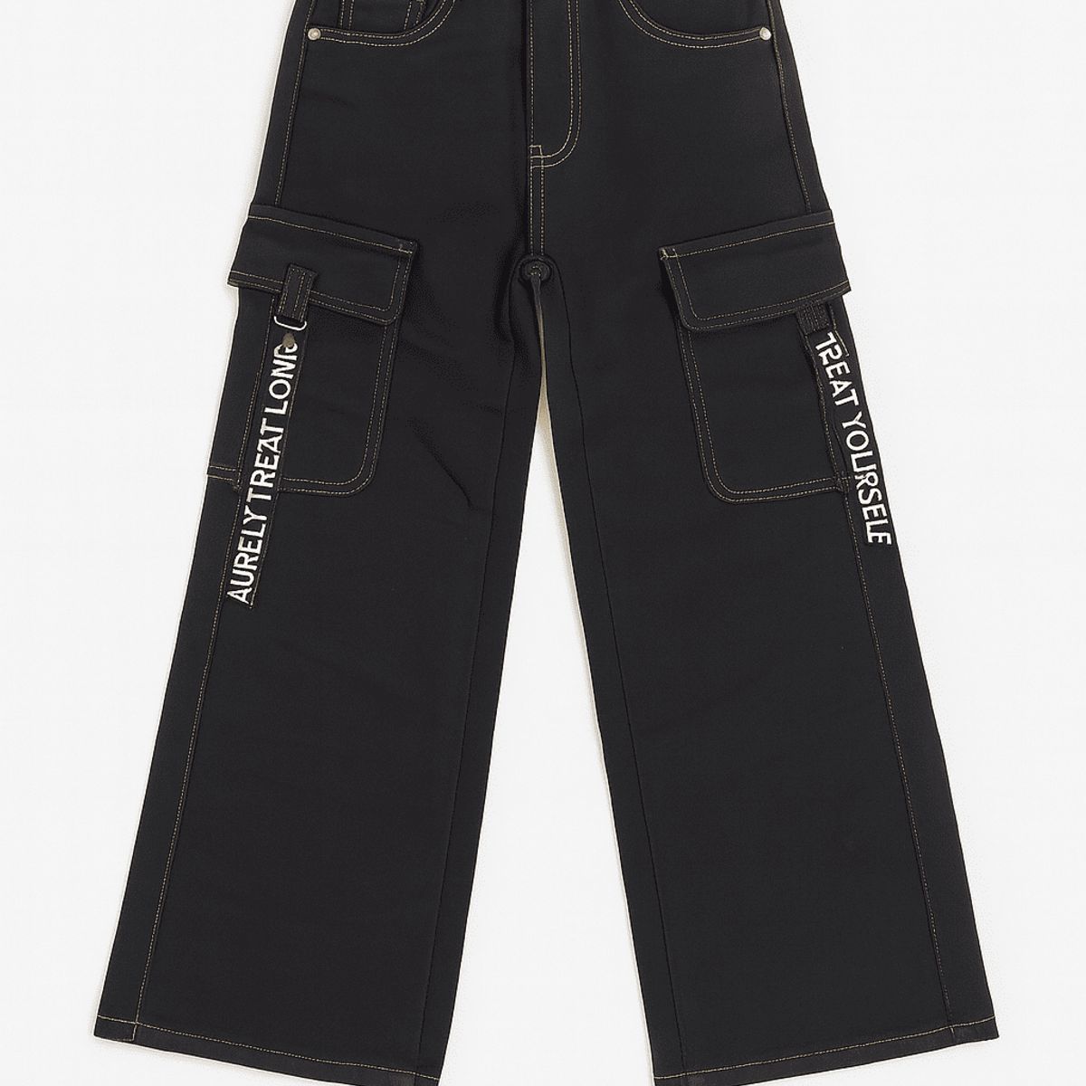 KIBOU - Pantalón Jeans Cargo Niña Moda Urbana