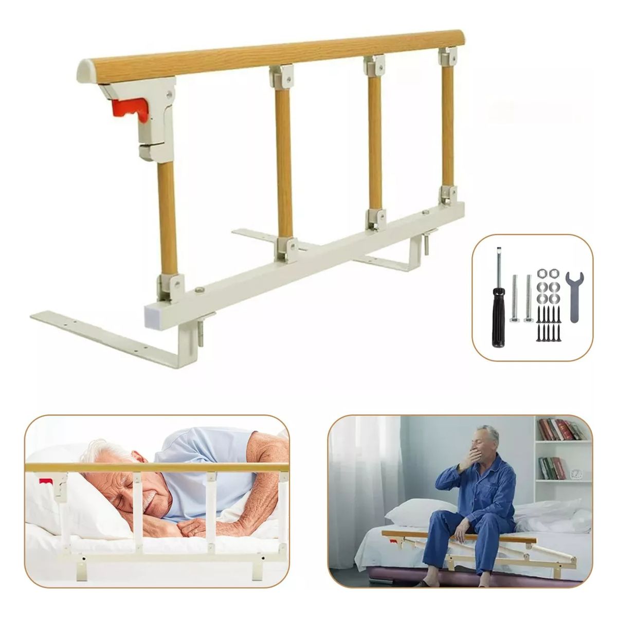 BLLOQ - Baranda De Cama Lateral Anticaída Para Cuidado Adulto Mayor