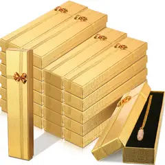 GENERICO - Pack 24 Cajas De Regalo De Joyería Dorado