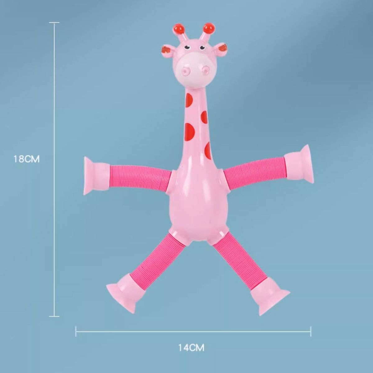 KINDA NICE - 10 Jirafas Tubos Pop Con Ventosa Sensorial Para Niños