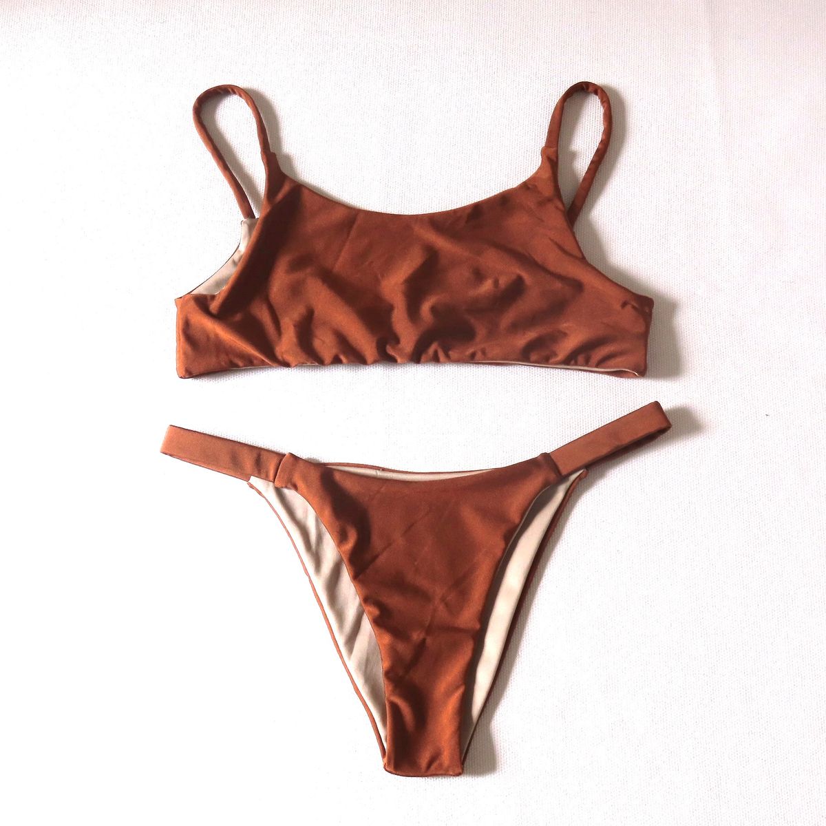 CREA PRINT - Traje de Baño Bikini Mod AMAZONA Top estilo deportivo