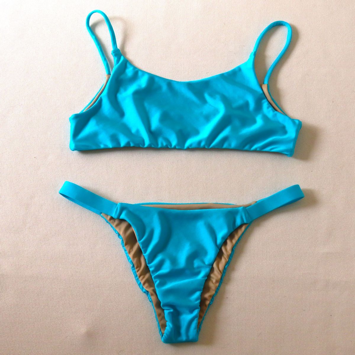 CREA PRINT - Traje de Baño Bikini Mod AMAZONA Top estilo deportivo